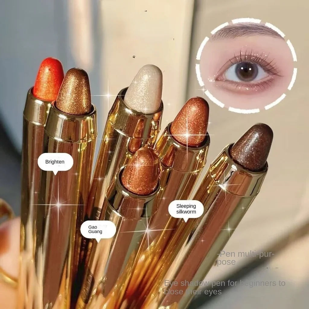 Waterproof Double-Ended Shimmer Eyeshadow Stick – 6 Colors Eyeshadow Stick Qme
