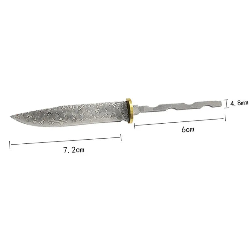 Swayboo Damascus Steel Knife Blank DIY Billet with Copper Sheet Knife Making Blank Qst