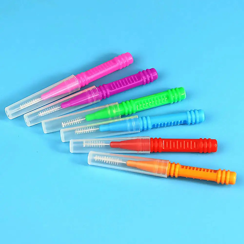 15-Pack Interdental Brushes with Box – Orthodontic Braces Interdental Brush Set Qme