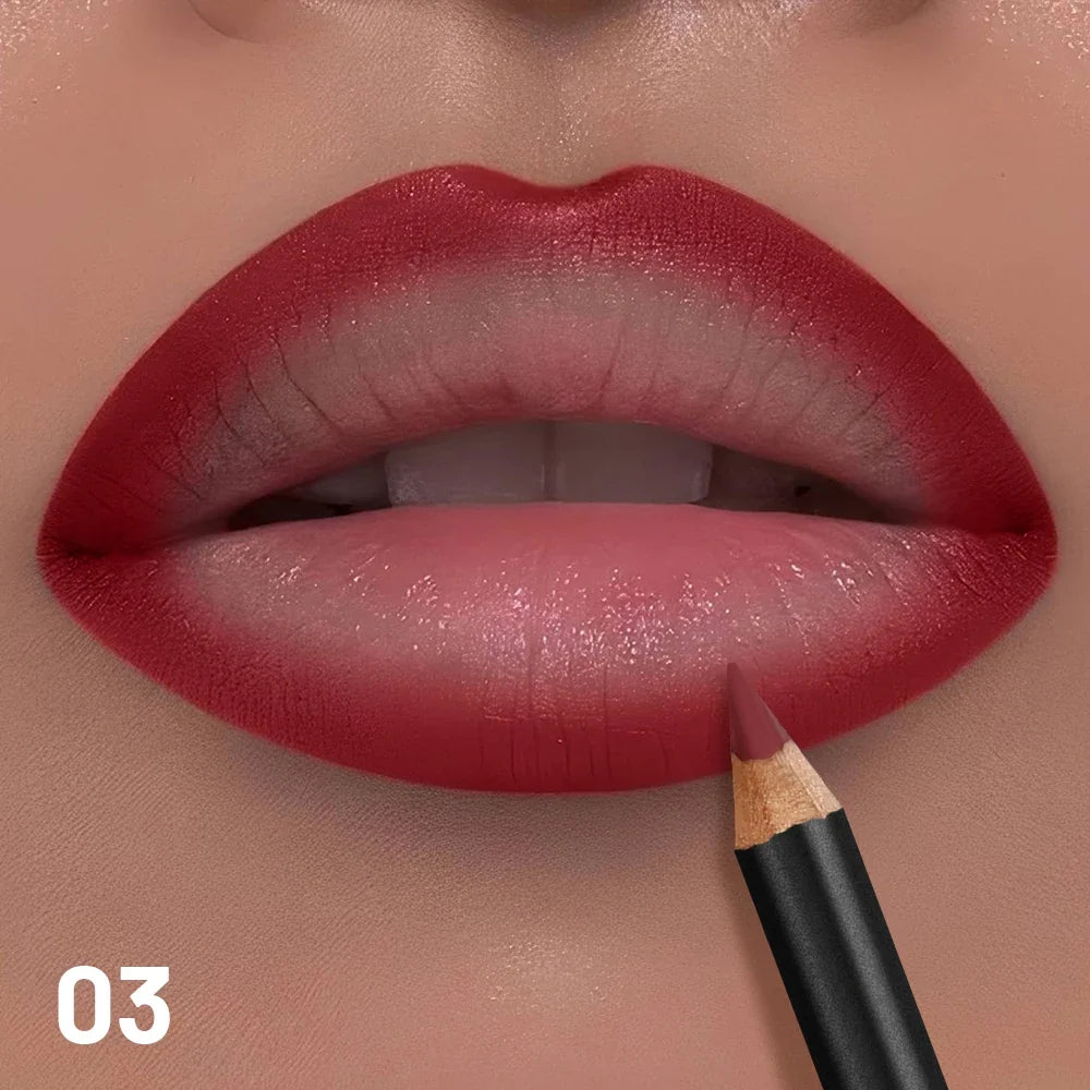 Luxury Matte Lip Liner – Long-Lasting, 6 Shades | Qme Matte Lip Liner Qme 03