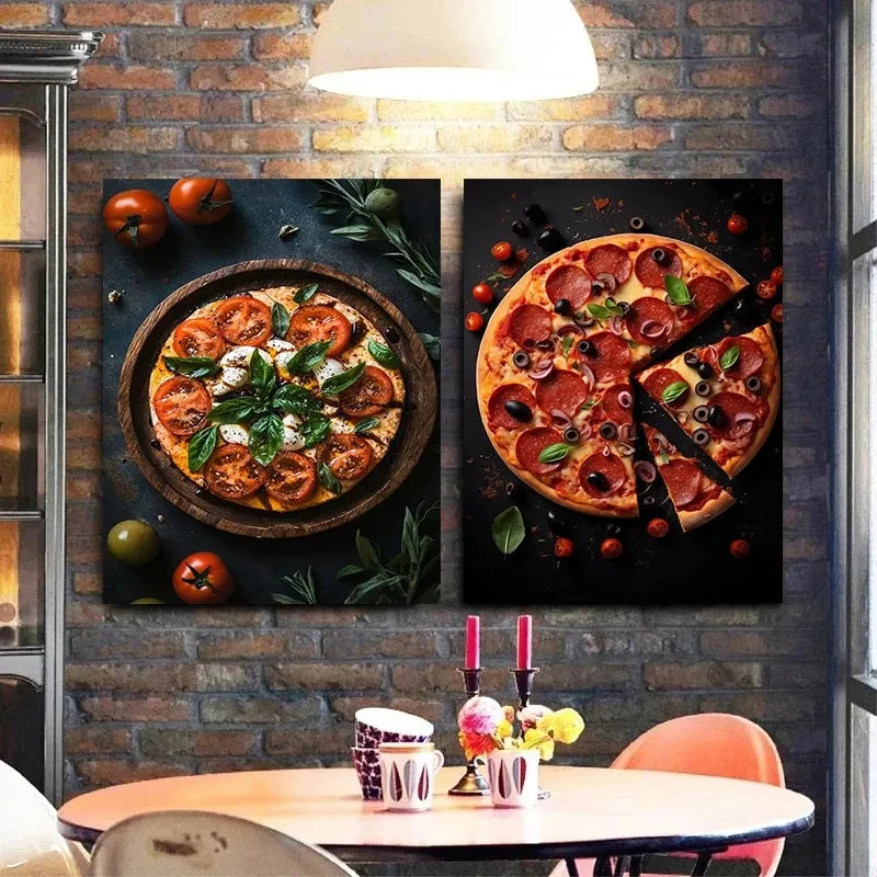 Pizza Wall Art Canvas Print – Kitchen & Home Décor Canvas Wall Art Qst