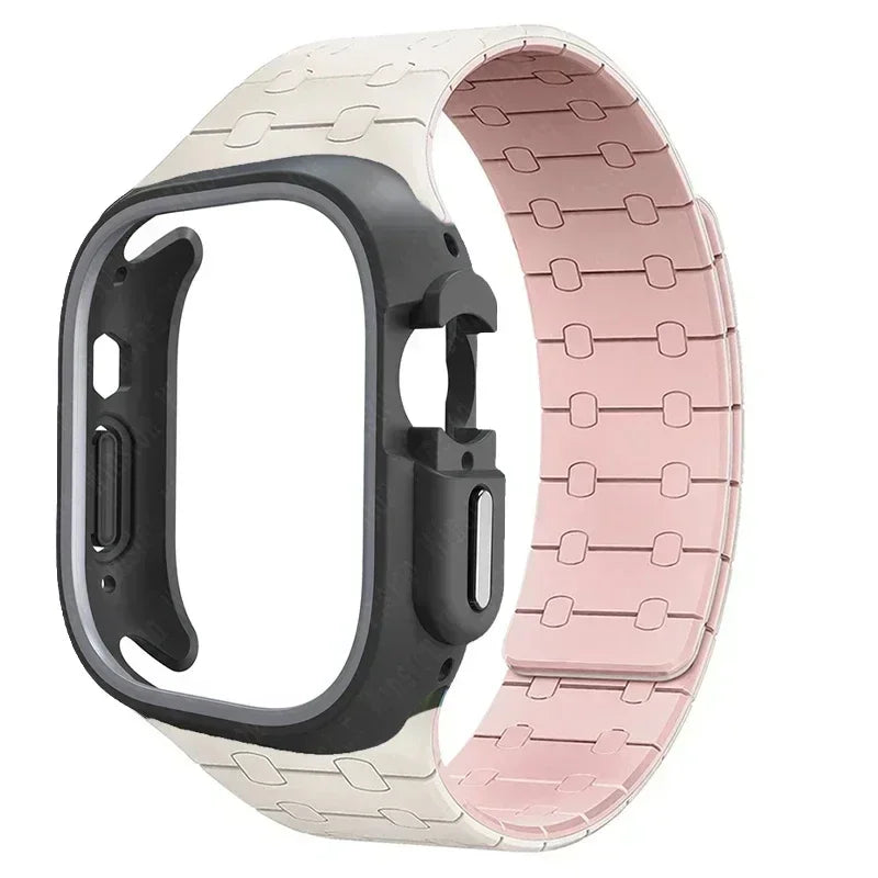 TPU Case & Silicone Band for Apple Watch Ultra 2 – 9 Colors Watch Case & Band Qme StarP BH 44mm Series SE 456
