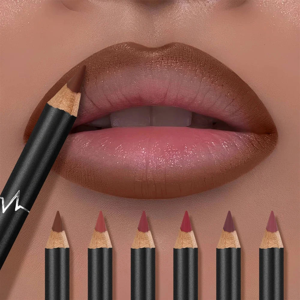 Luxury Matte Lip Liner – Long-Lasting, 6 Shades | Qme Matte Lip Liner Qme