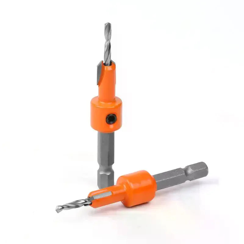 HSS Countersink Router Bit & Screw Extractor Set – 5 Shanks Countersink Drill Bit Set Qme