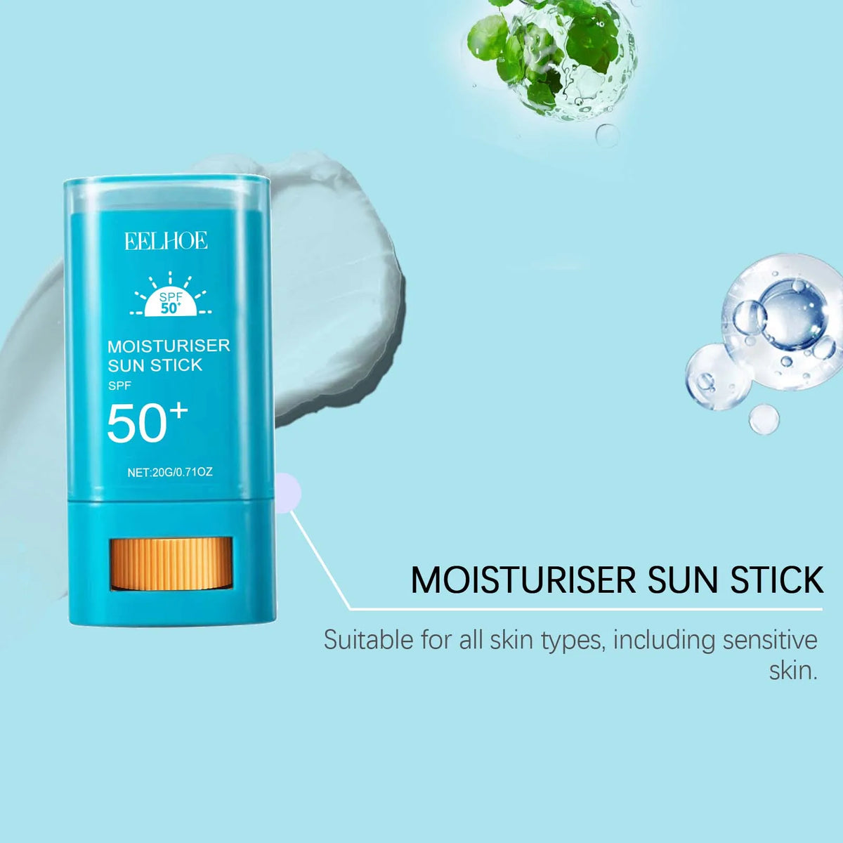 Eelhoe Moisturizing Sunscreen Stick – UV Protection 20g Sunscreen Stick Qst