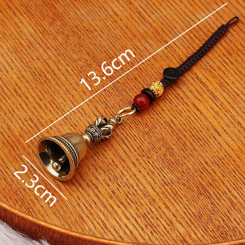 Brass Tibetan Antique Wind Bell – Handcraft Copper Pendant Decorative Bell Pendant Qme 1Pc