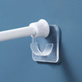 Punch-Free Adhesive Wall Hook Key Rack | No-Drill Door Hook Adhesive Wall Hook Qme Transparent