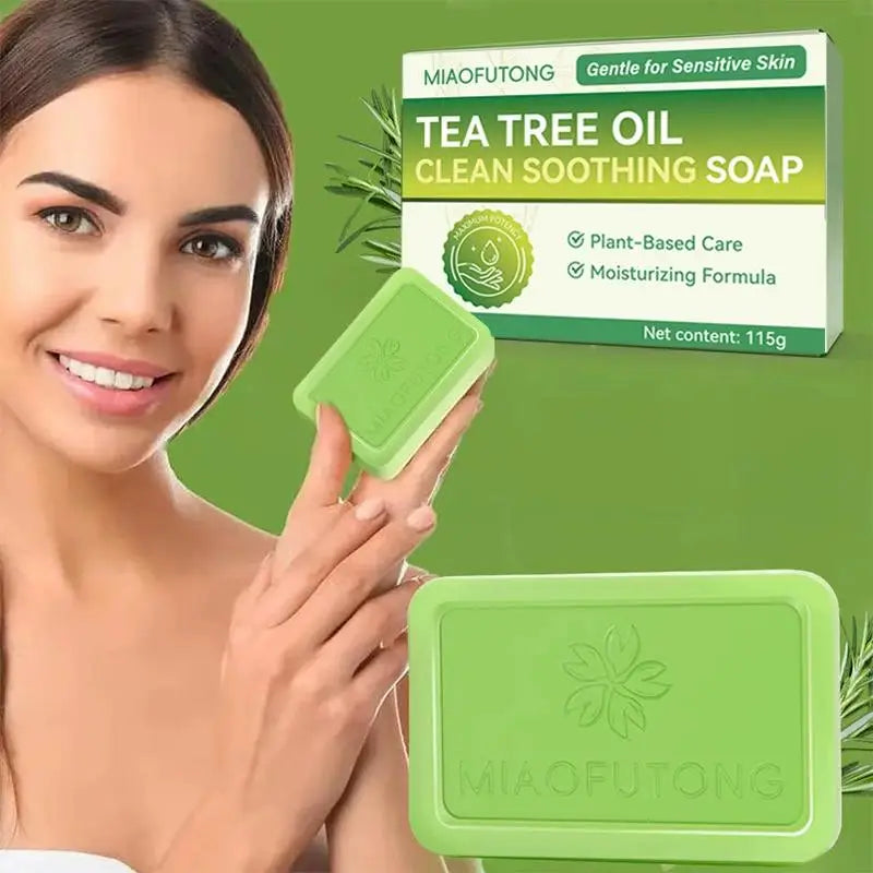 Tea Tree Oil Soap for Sensitive Skin | MIAOFUTONG Bar Cleansing Bar Soap Qme