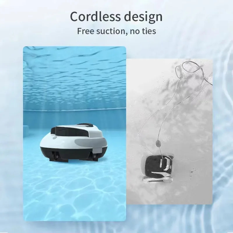 Cordless Robotic Pool Cleaner – Automatic Pool Vacuum Robot Robotic Pool Cleaner Qst