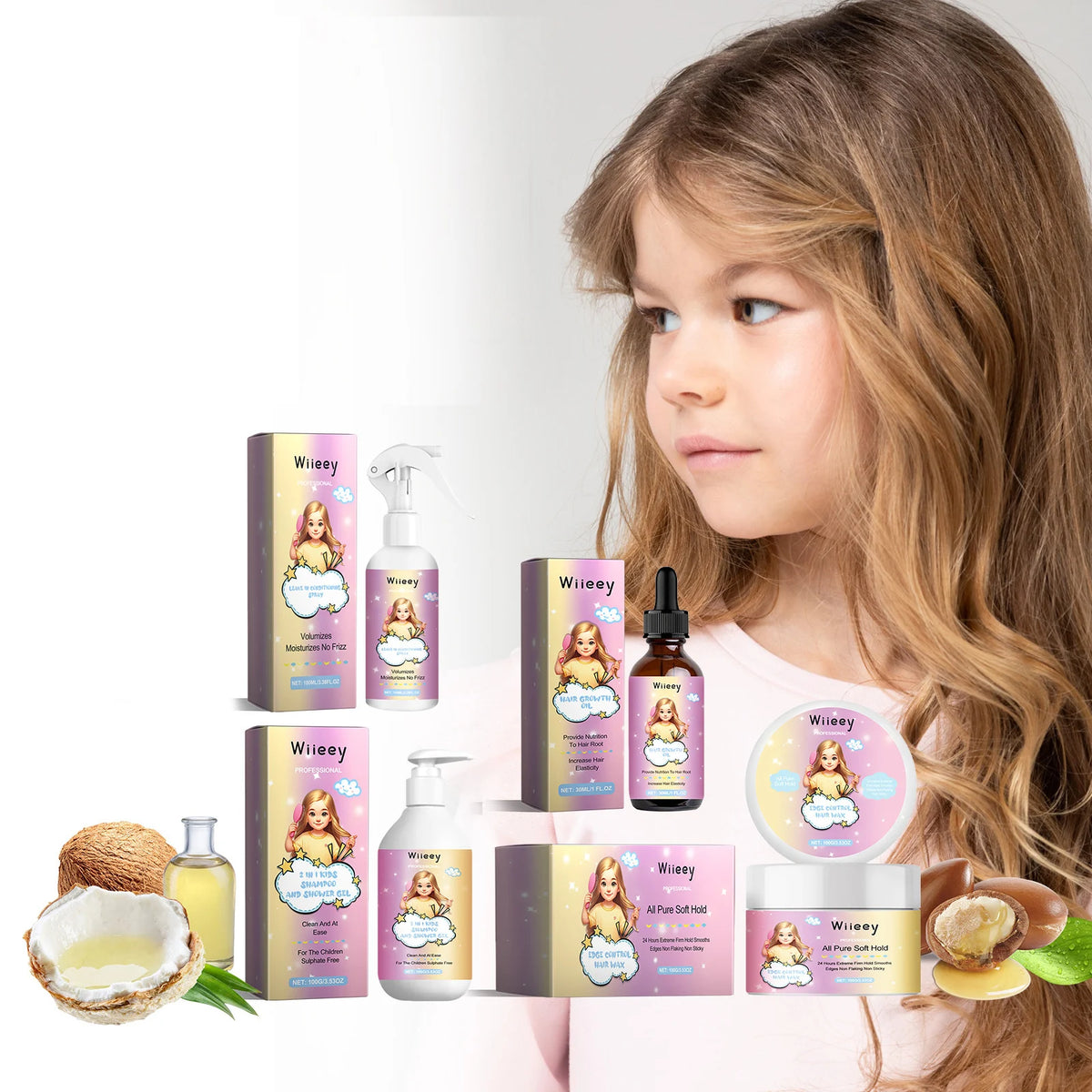 Wiieey Hair Styling Wax & Spray – Edge Control & Frizz Smooth Hair Styling Wax Qst
