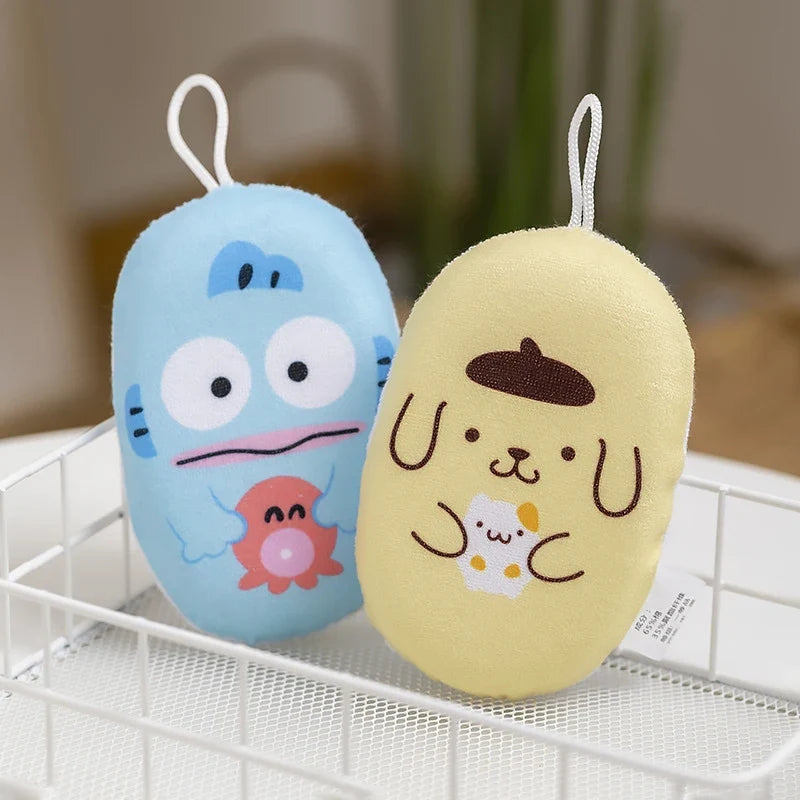 Kuromi Hello Kitty Bath Scrubber Ball – Cute Soft Sponge Bath Scrubber Sponge Qme