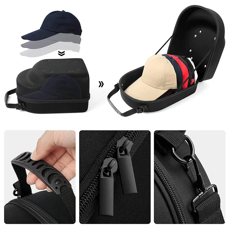 EVA Baseball Cap Carrying Case Hat Travel Storage Box Hat Travel Case Qme