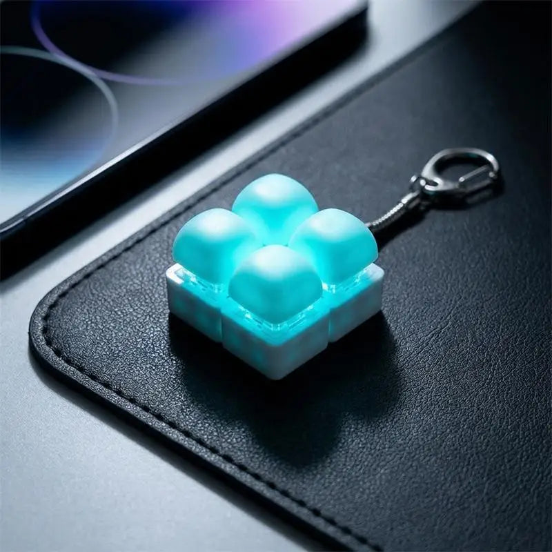 Bread Design Fidget Keycap Keychain – 24 Colors | Qme Novelty Fidget Keychain Qme