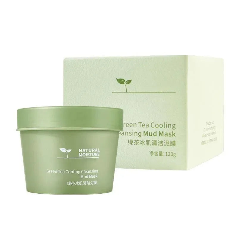 REAROYA Green Tea Ice Mud Mask – Cleansing & Oil Control 120g Clay & Mud Face Mask Qst 120g