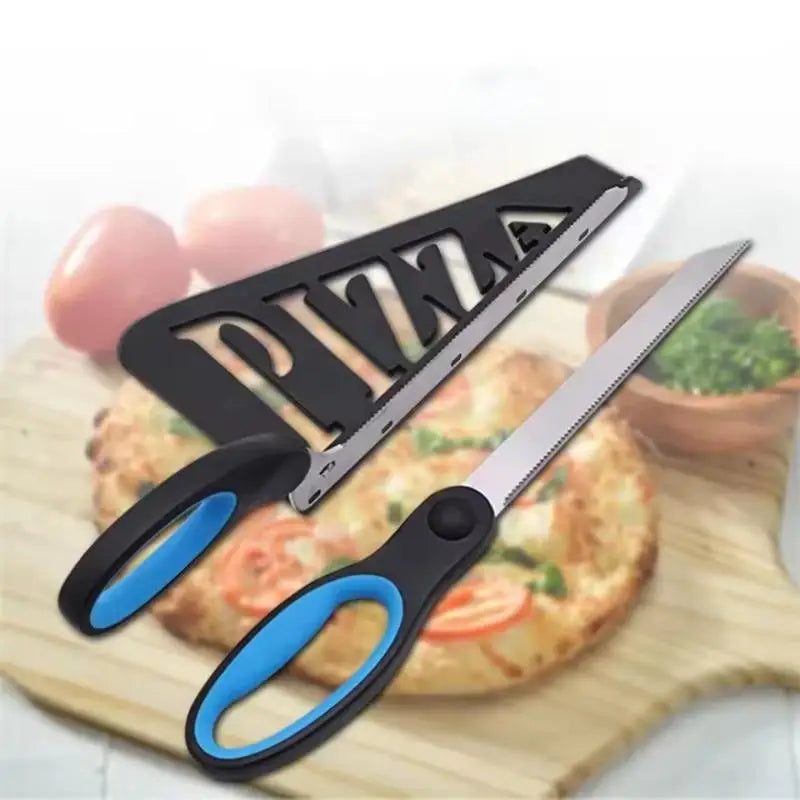 Stainless Steel Pizza Scissors Cutter with Detachable Spatula Pizza Scissors Cutter Qme