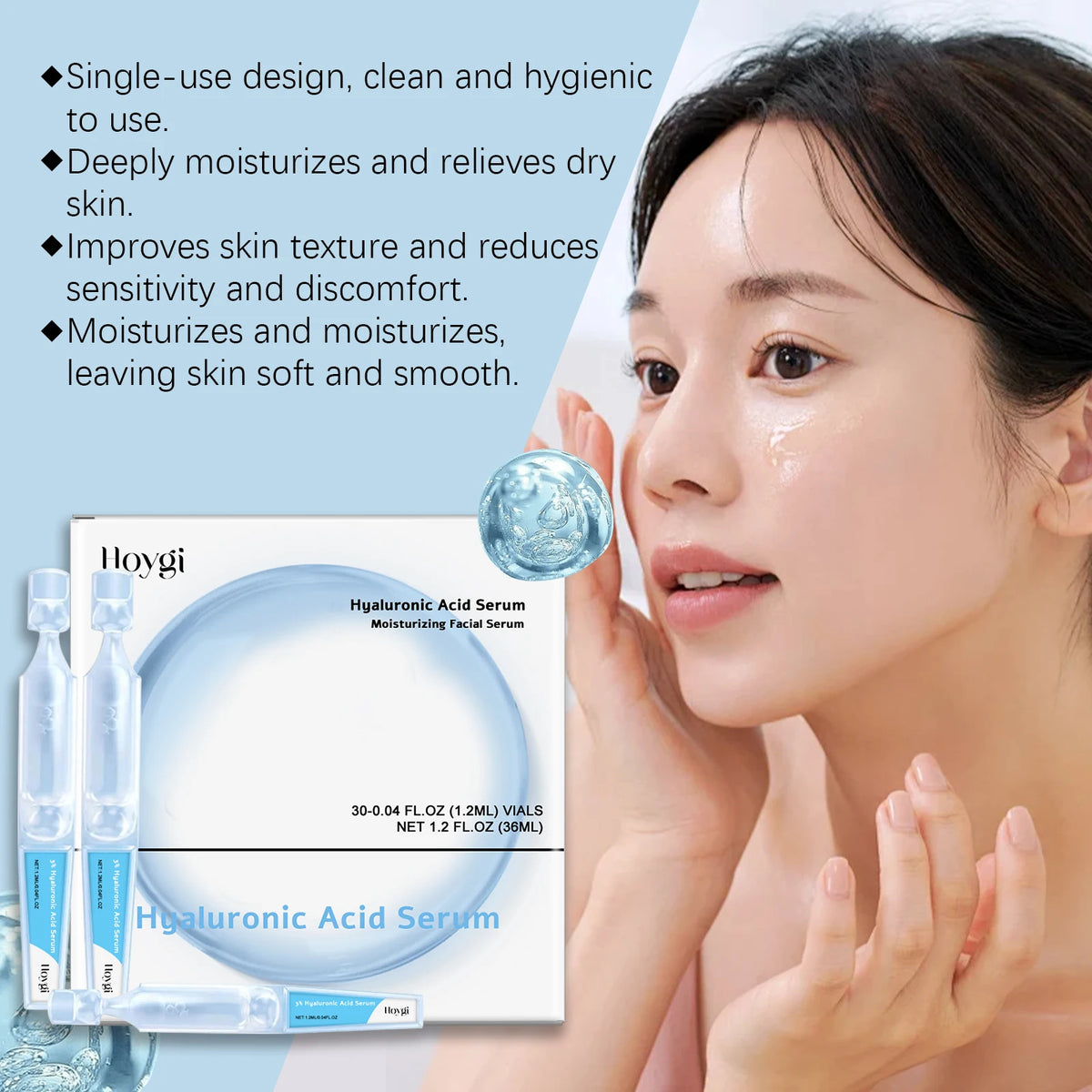 Hoygi Hyaluronic Acid Face Serum 36ml – Daily Moisturizing Face Serum Qst