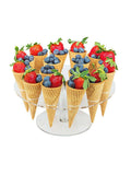 16-Hole Acrylic Ice Cream Cone & Popcorn Display Rack Cone Display Rack Qme 1pc