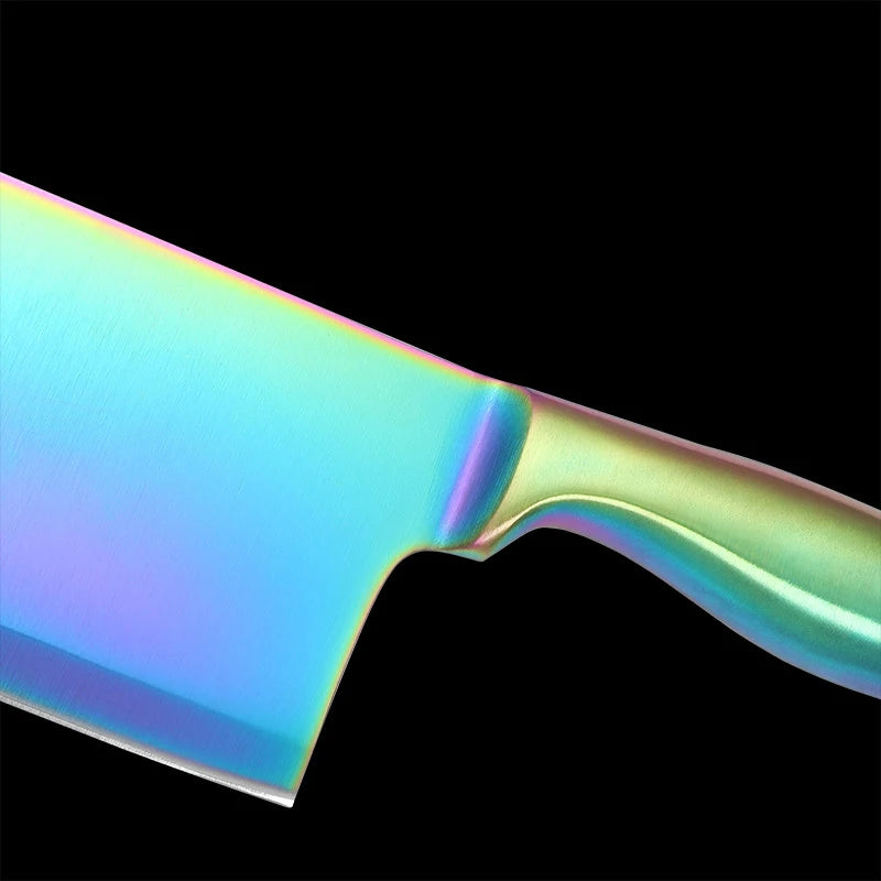 XITUO Rainbow Titanium Chef Knife Set – Stainless Steel 1-3 Pcs Kitchen Knife Set Qst