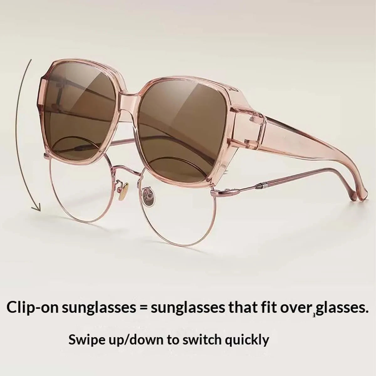 VOPHA Oversized Fit-Over Sunglasses UV400 Unisex Square T01 Fashion Sunglasses Qst