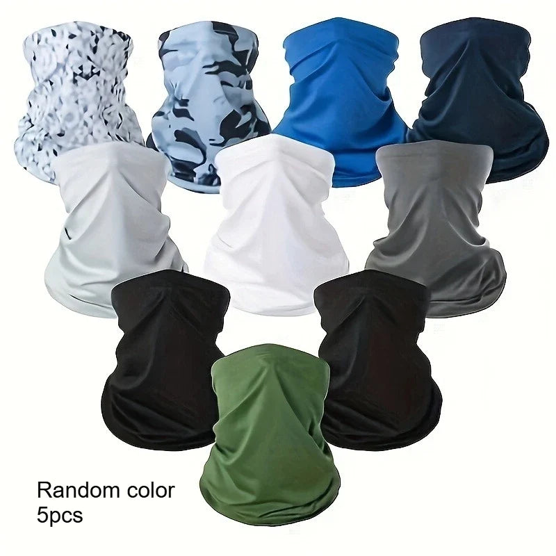 Cooling Neck Gaiter UV Protection Seamless Face Mask | Qme Neck Gaiter Qme Random color 5pcs