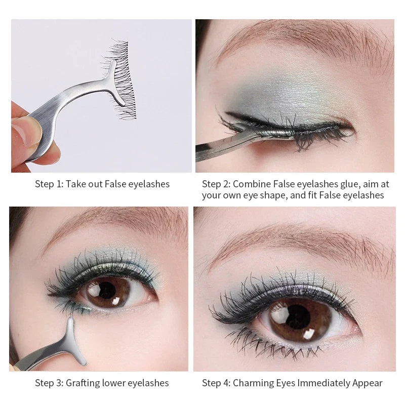 False Eyelash Tweezer & Applicator Tool | Qme Makeup Eyelash Applicator Tool Qme
