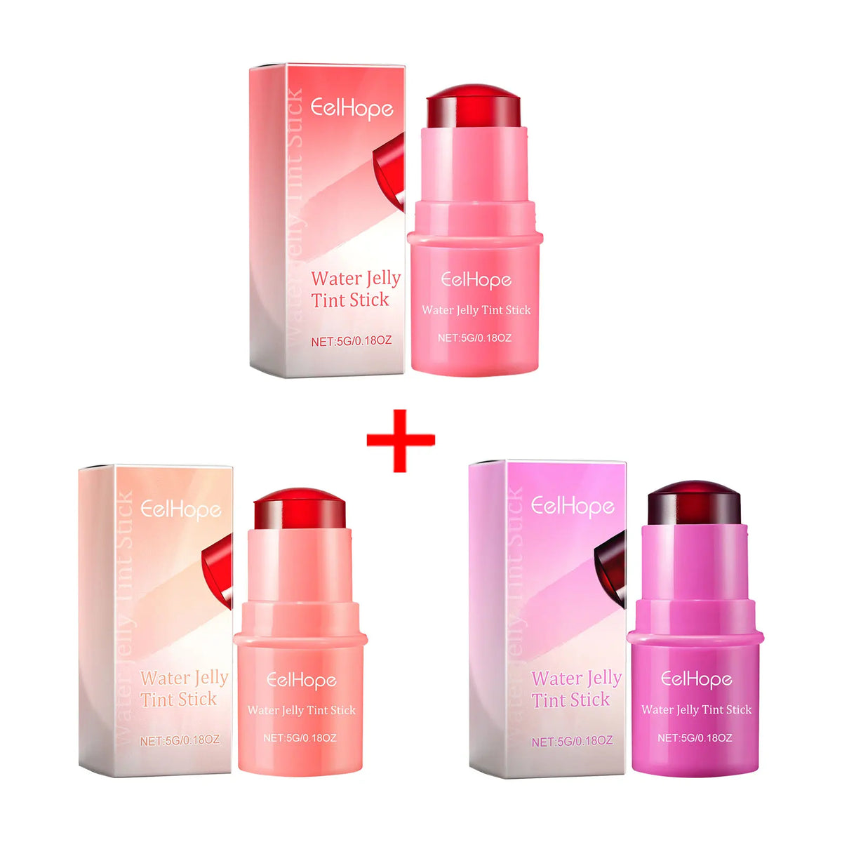 Eelhope 3-in-1 Milk Jelly Tint Blush & Lip Color Stick Blush & Lip Tint Qst A and B and C