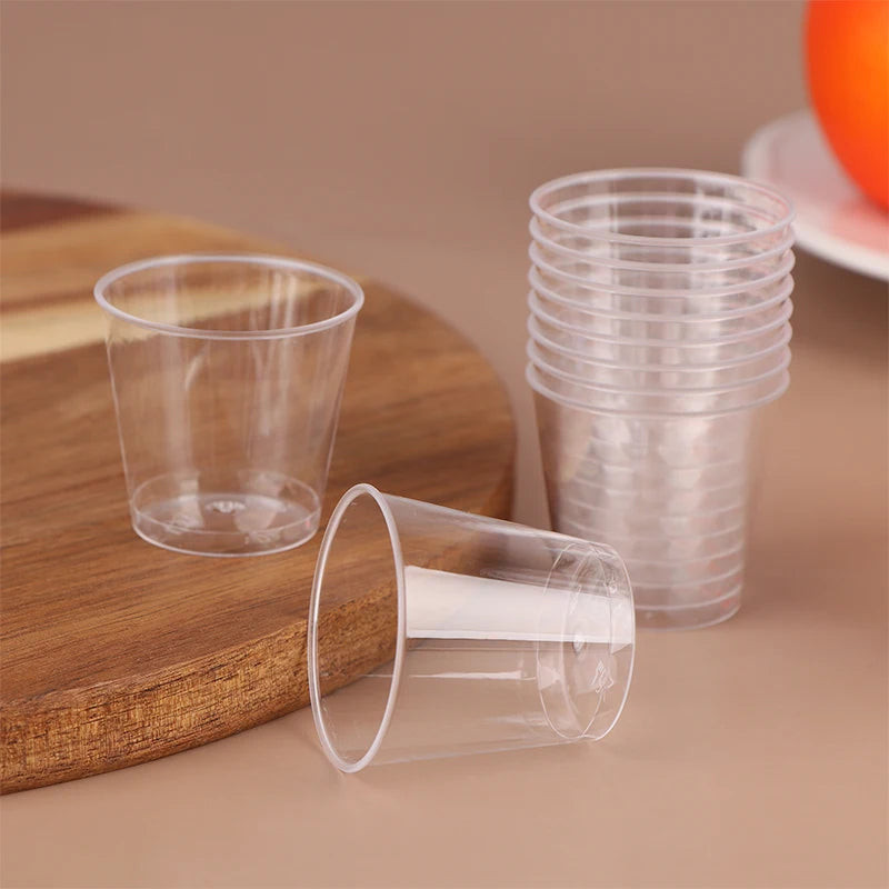 50Pcs Clear Plastic Shot Glasses 30ml Disposable Party Cups Disposable Shot Glasses Qst