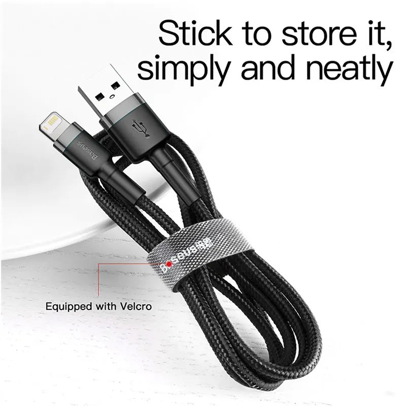 Baseus 2.4A Fast Charging USB Lightning Cable for iPhone USB Lightning Cable Qst