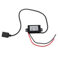 12V/24V to USB 5V 3A DC Buck Converter Step-Down Adapter DC Buck Converter Qst black