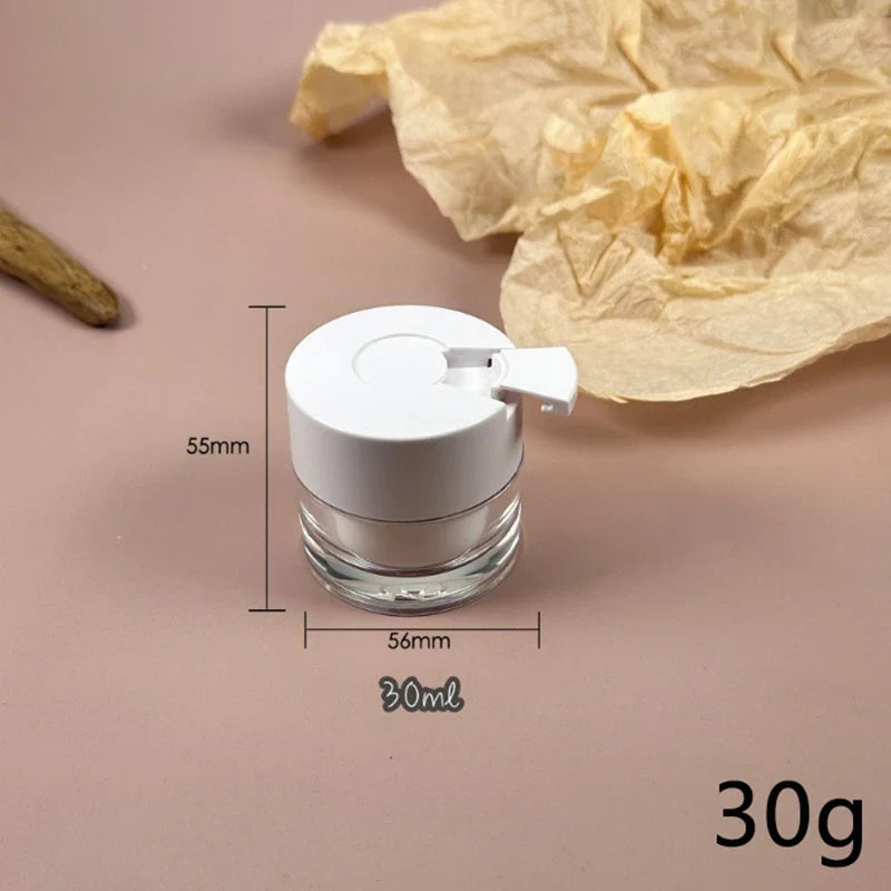 Refillable Airless Pump Lotion Bottle & Acrylic Cream Jar Cosmetic Storage Jar Qme 30G