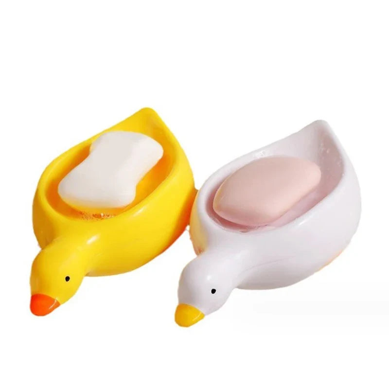 Yellow Duck Soap Dish | Drainable Cartoon Soap Holder Soap Dish Qme