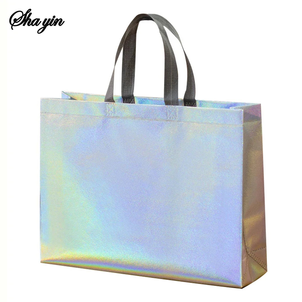 Silver Reusable Grocery Tote Organizer Bag | Qme Reusable Tote Bag Qme