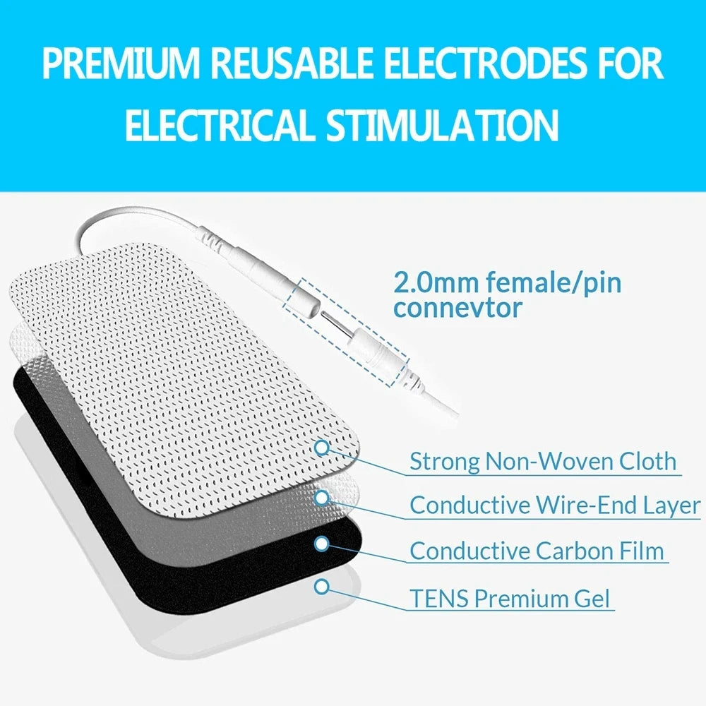 TENS EMS Electrode Pads – Self-Adhesive Replacement Patches Electrode Replacement Pads Qst