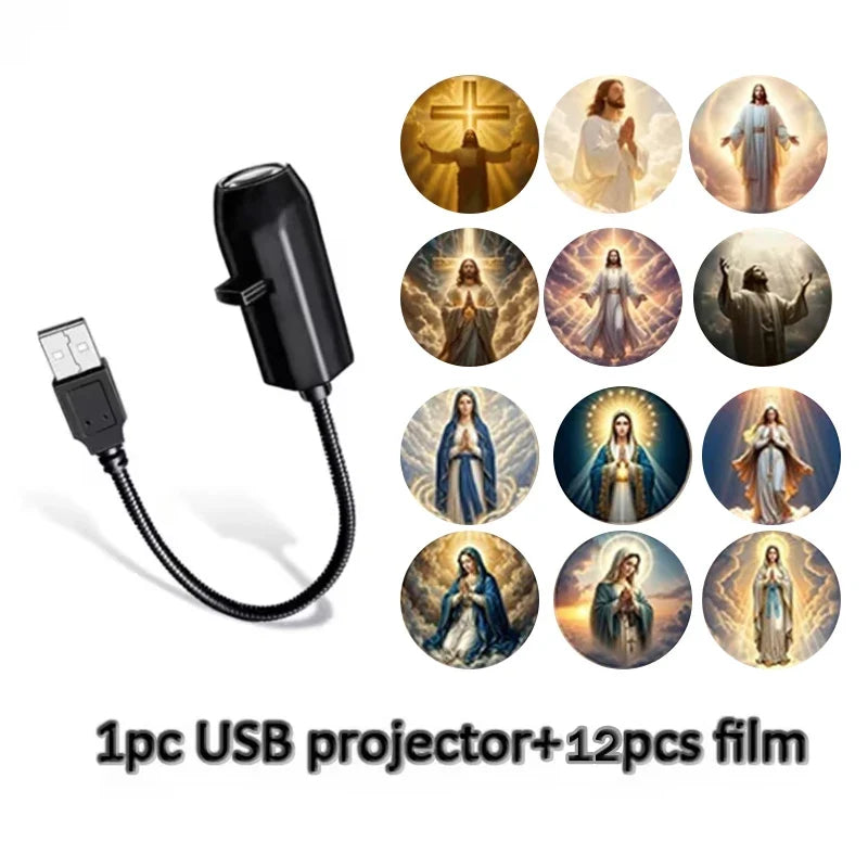 Religious USB Projection Light – 12 Sacred Patterns | Qme USB Projection Light Qme
