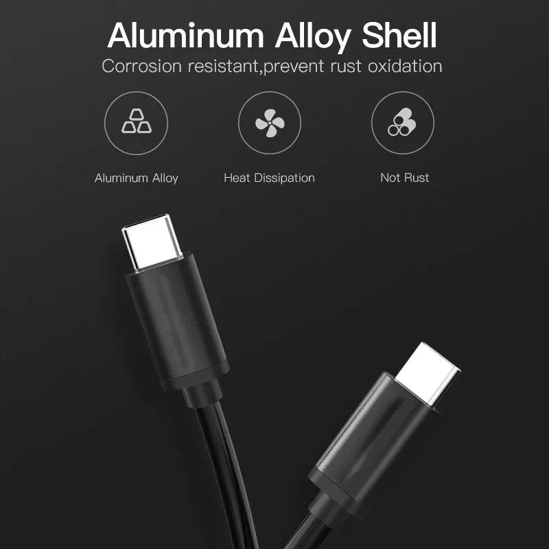 60W USB-C Fast Charging Cable PD 3.0 Quick Charge | 3m USB-C Charging Cable Qme
