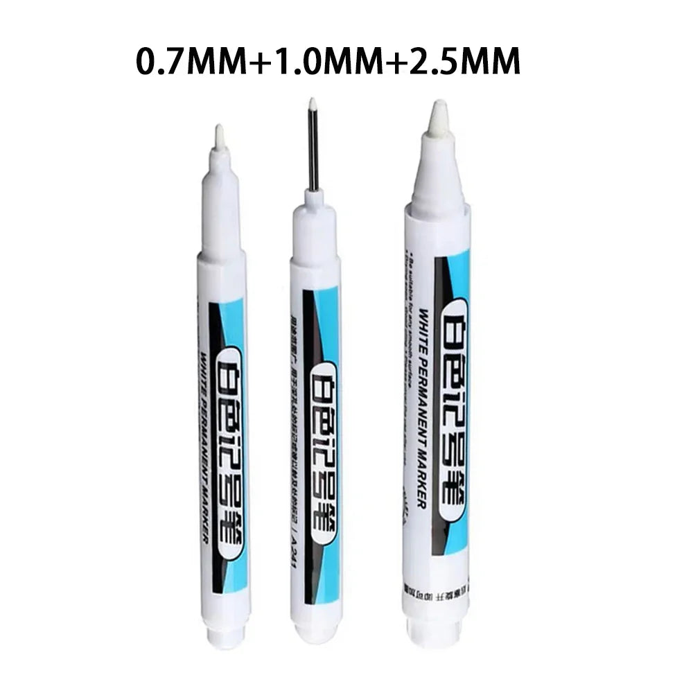 White Waterproof Marker Pens | Oily Ink DIY Graffiti Art Waterproof Marker Pens Qme 3 Pcs mix