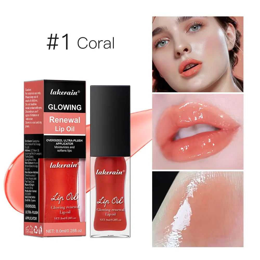 Lakerain 7-Color Moisturizing Lip Gloss – Natural Long-Lasting Lip Gloss Qst 01