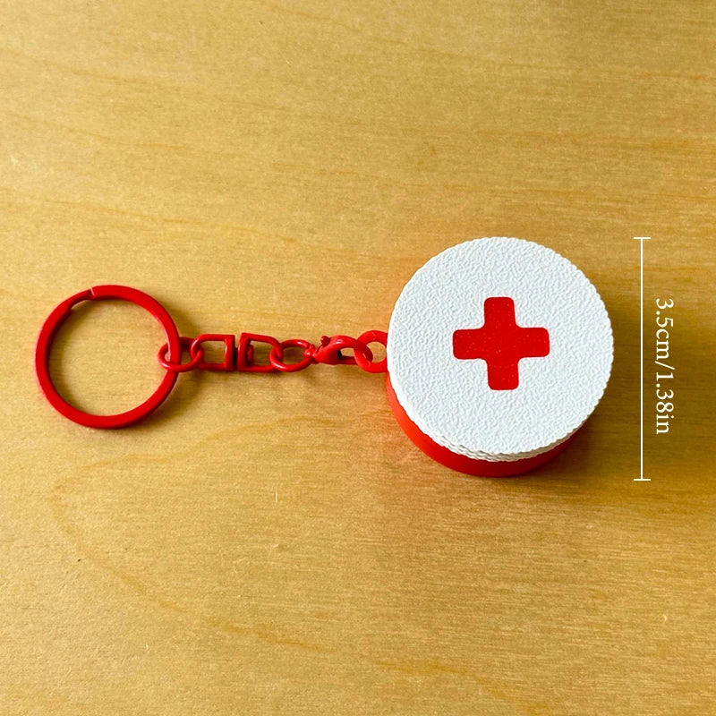Mini Sliding Pill Case with Keychain | Portable Pill Holder Portable Pill Case Qme