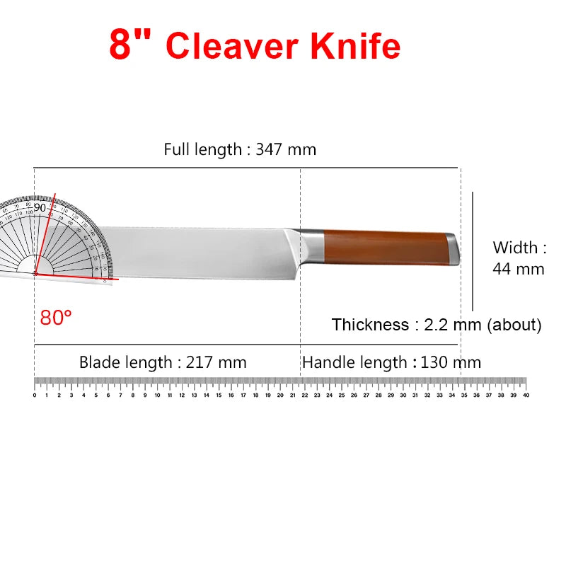 InLeung Kitchen Cleaver – Sharp Stainless Steel Meat & Fruit Knife Kitchen Cleaver Knife Qst