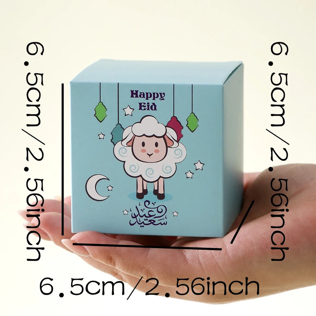 12-Piece Eid Al Adha Candy Boxes & Cute Sheep Snack Bags Party Favor Boxes Qme