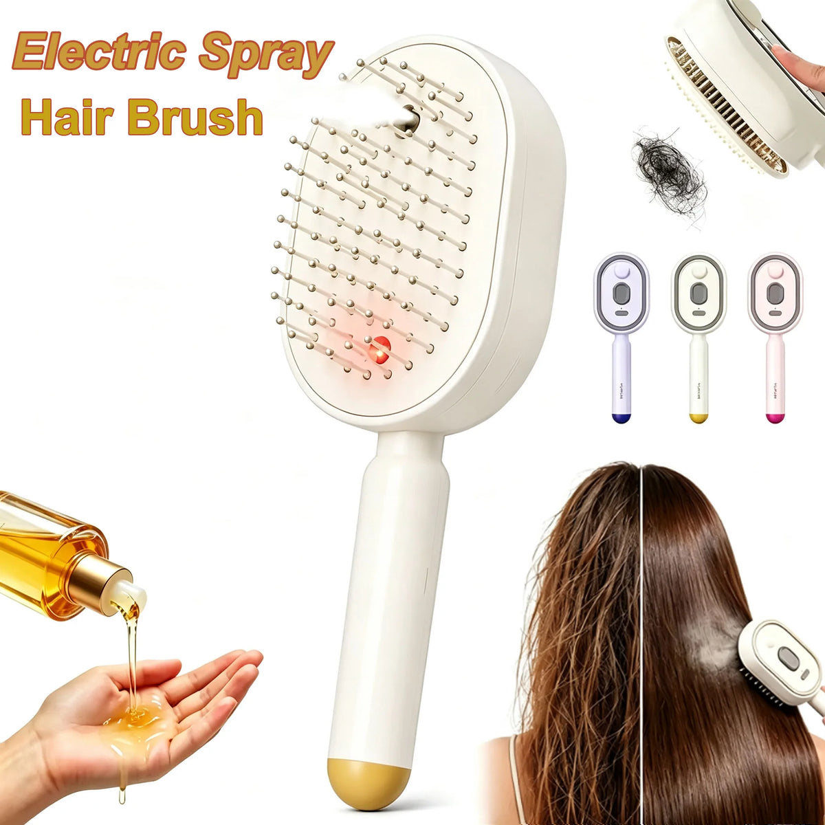 Vilnason Electric Spray Hair Brush – Anti-Frizz Mist Comb Electric Hair Brush Qst