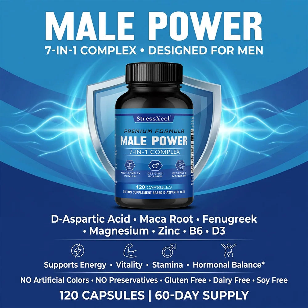 Maca Root Capsules – Vitamin B6, D3, Zinc & Magnesium Blend Herbal Supplement Qst