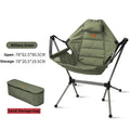 Aluminium Alloy Stargaze Recliner Folding Camping Rocking Chair Folding Outdoor Chair Qst Military green