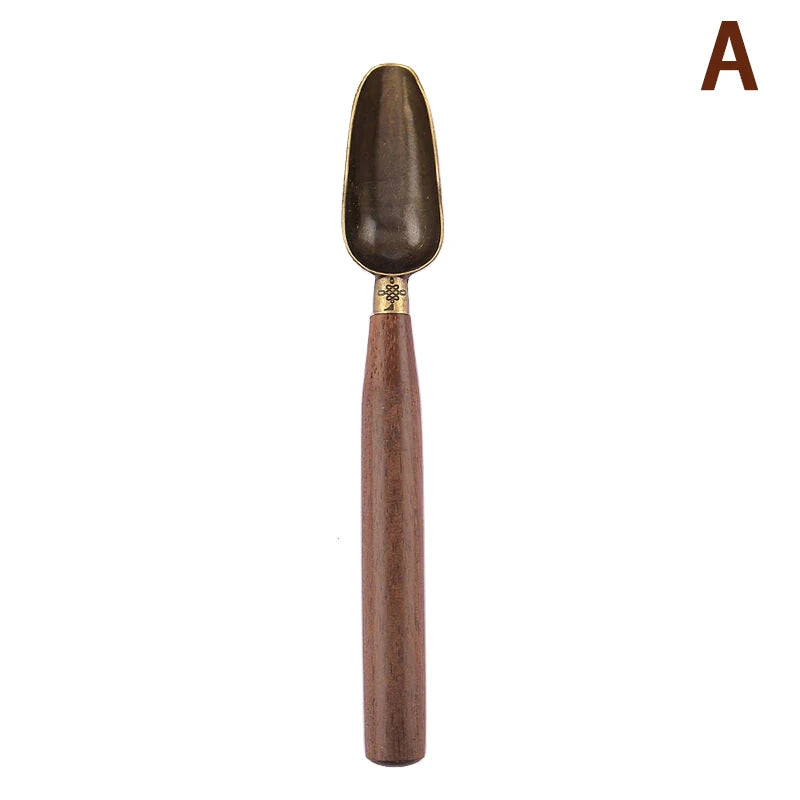 Ebony Solid Wood Kung Fu Tea Scoop – Retro Tea Ceremony Spoon Tea Ceremony Accessory Qst A