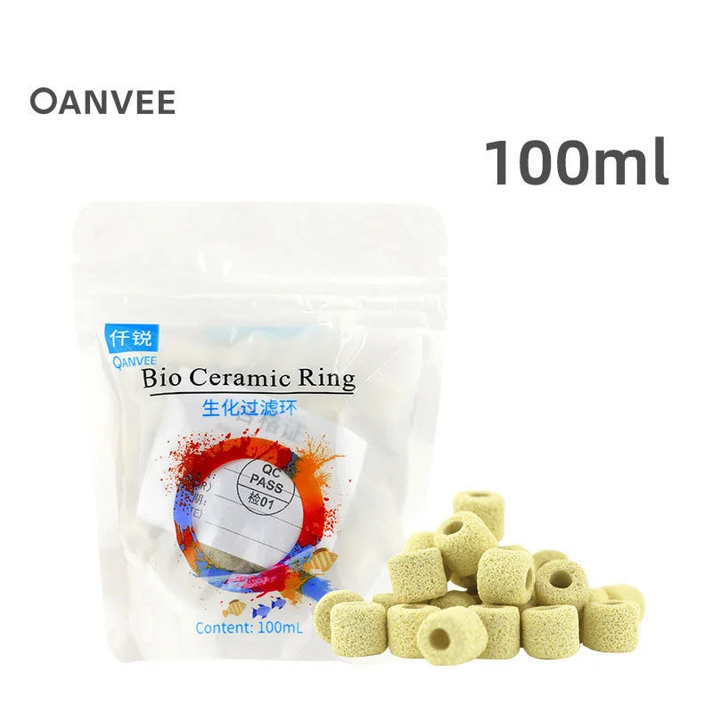Bio Ceramic Aquarium Filter Media – Hollow Quartz Balls & Rings Aquarium Filter Media Qme Bio Ceramic Ring