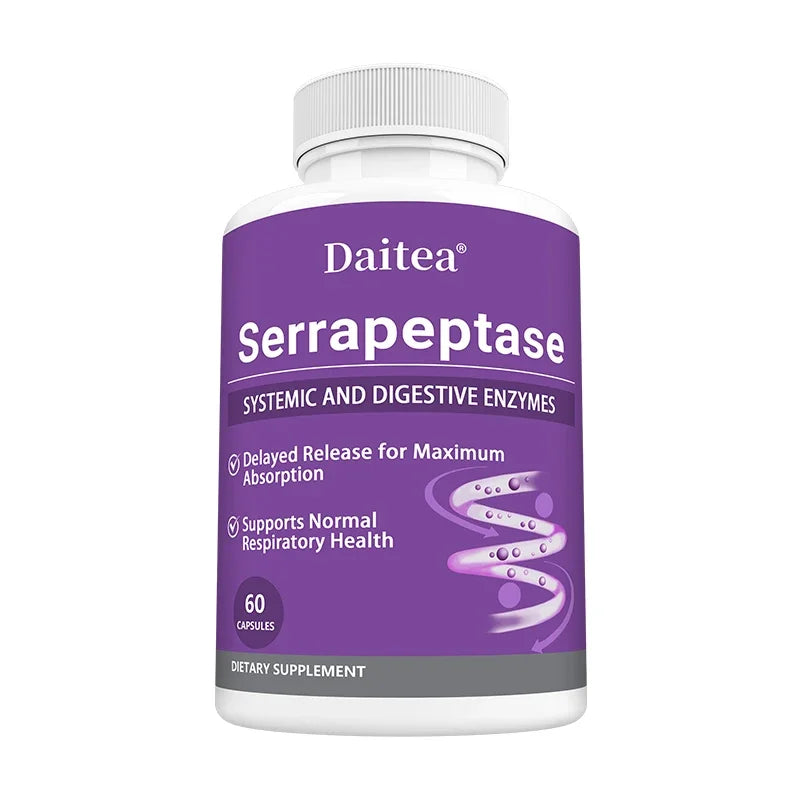 Serrapeptase Delayed Release Capsules | Proteolytic Enzyme Enzyme Supplement Qst 60 count-1 bottle