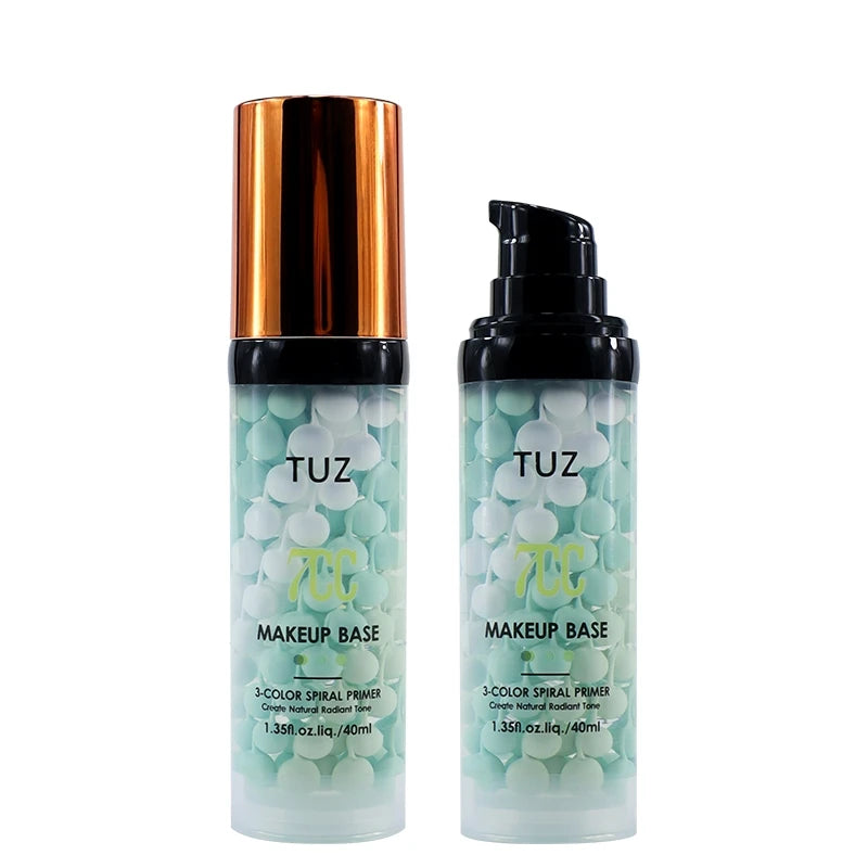 TUZ 3-Color Spiral Makeup Primer – Hydrating Radiant Base 40ml Makeup Primer Qst