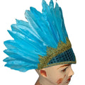 Adjustable Colorful Feather Headdress – Carnival & Costume Costume Headdress Qme Blue