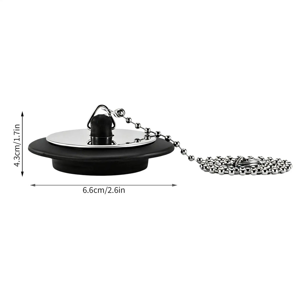 Heavy-Duty Sink Stopper with Chain – Kitchen & Bathroom Sink Drain Stopper Qme