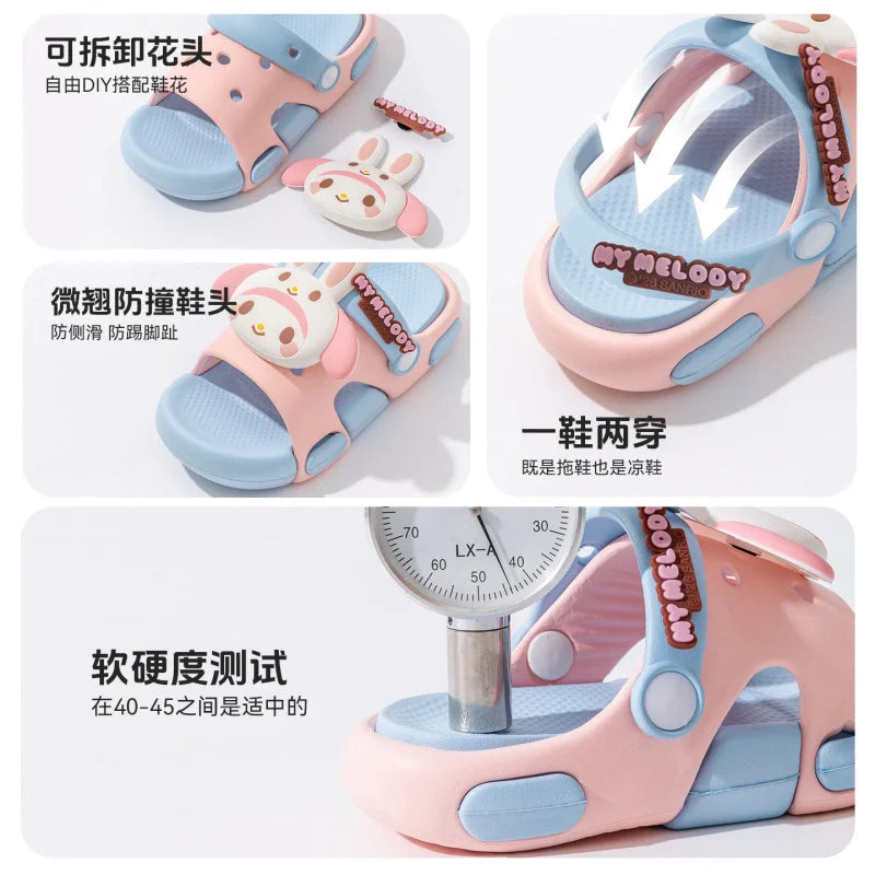 Cartoon EVA Flip-Flops | Soft-Sole Non-Slip Two-Tone Sandals EVA Flip-Flops Qme